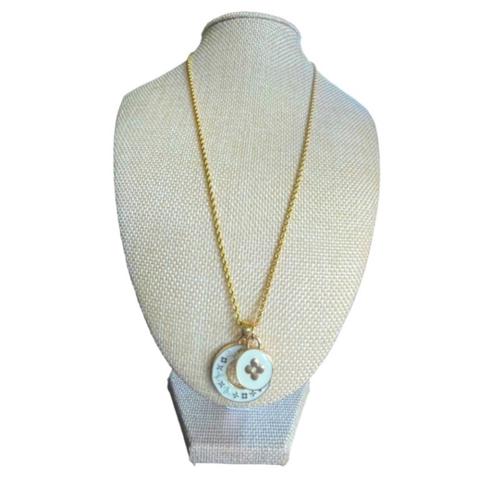 Authentic Louis Vuitton Two White Charm Necklace - Picture 2 of 3